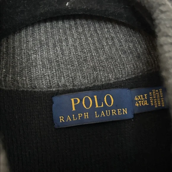 Sweater Polo by Ralph Lauren Men's Gray - Picture 3 of 11
